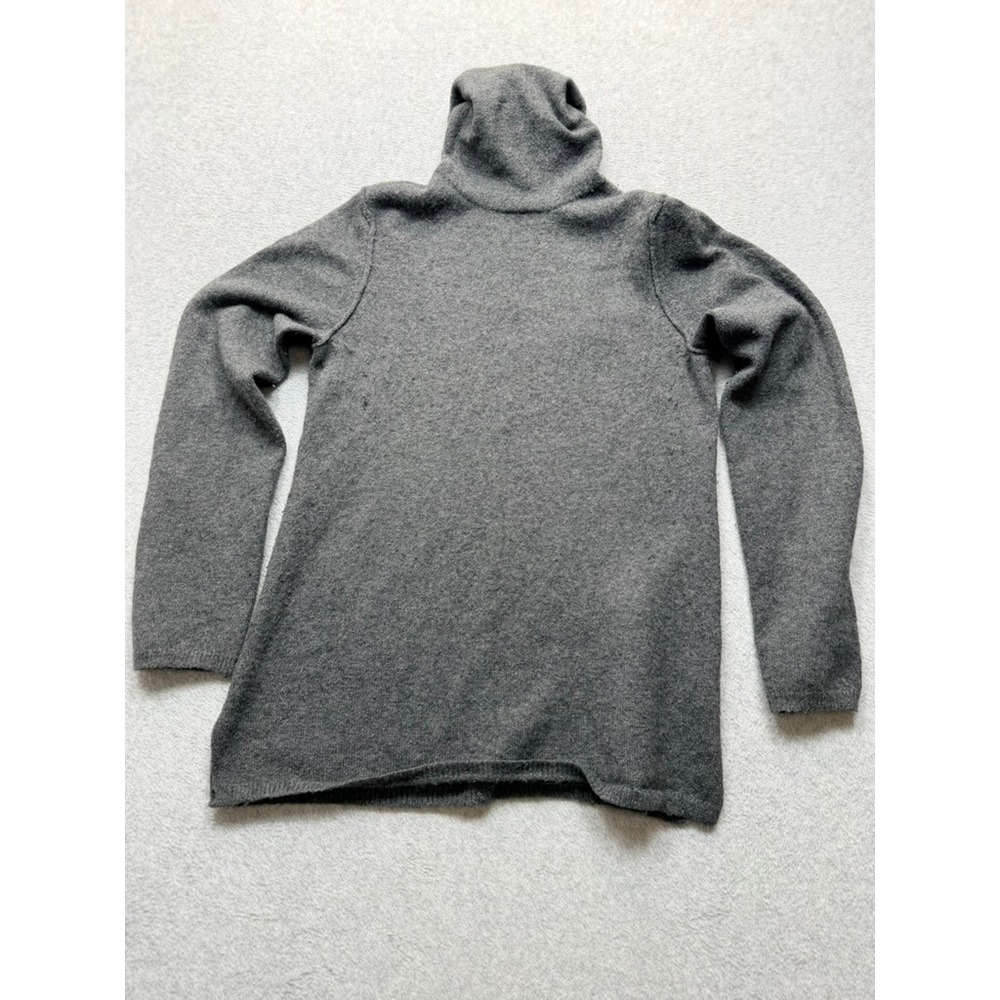 Gap Gray Wool Cashmere Turtleneck Sweater Tunic Long Sleeve Heather Charcoal